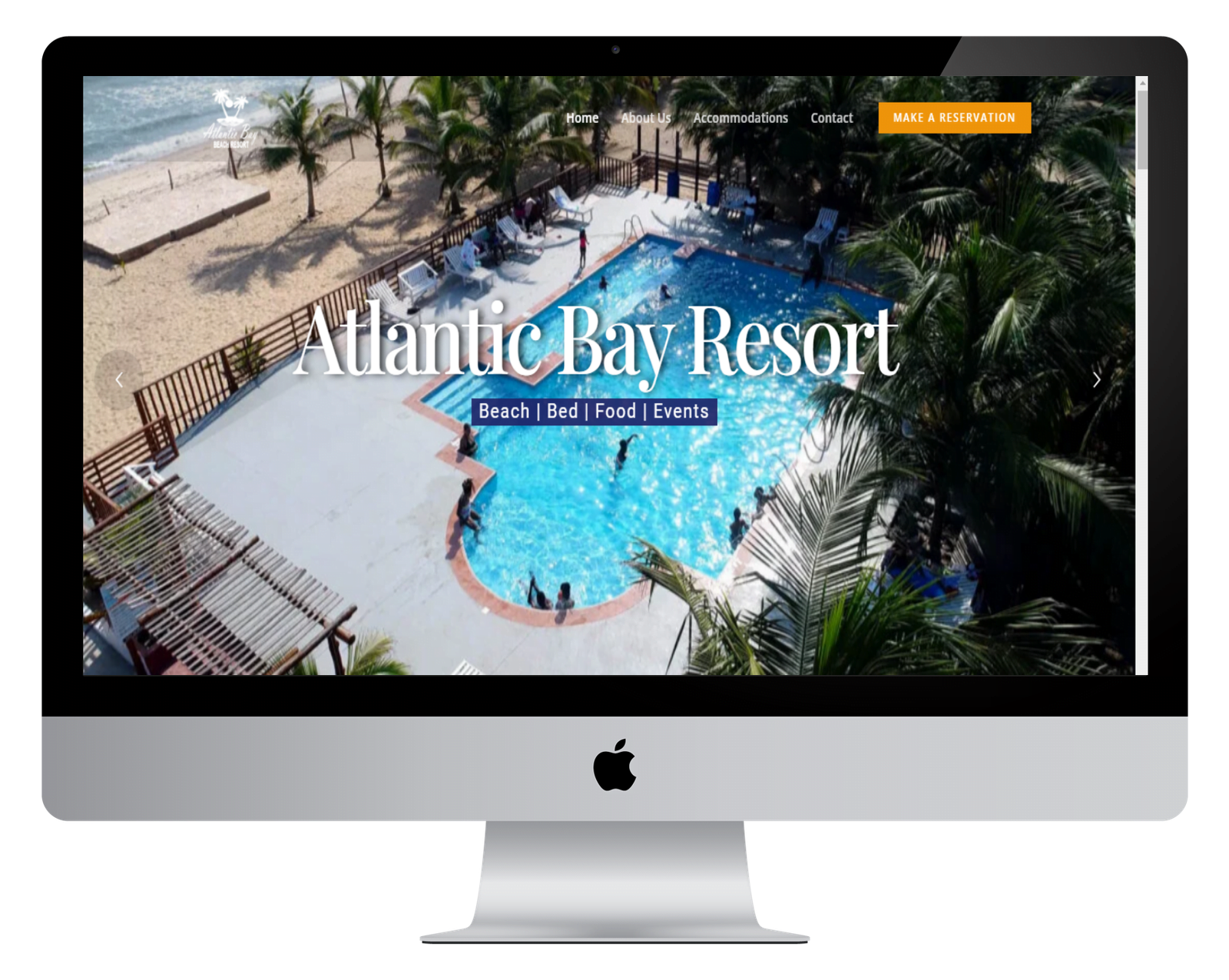 Hospitality website for Atlantic Bay Resort