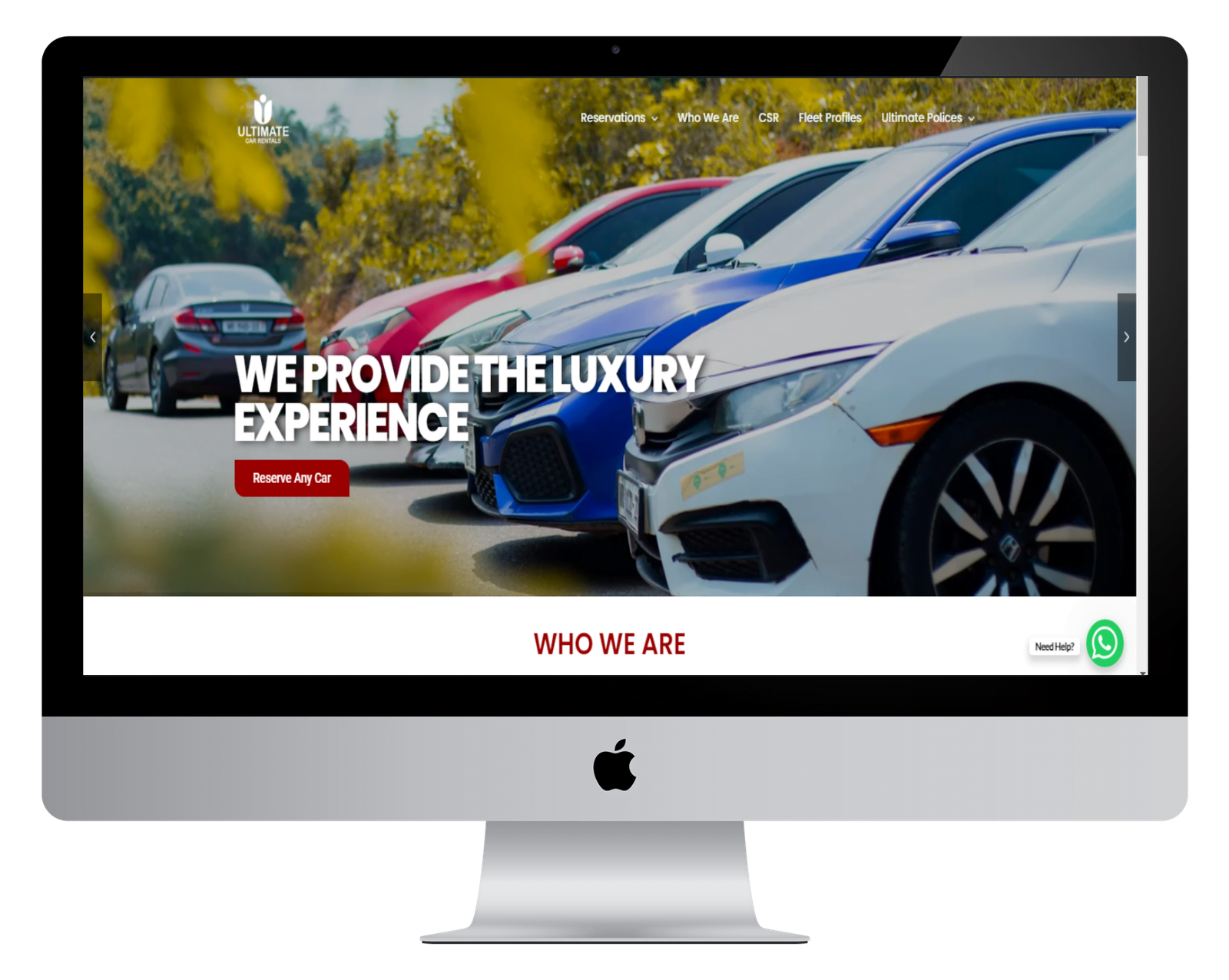 Corporate Website for Ultimate Car Rentals